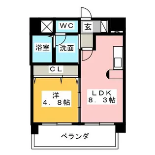 Big Arrows 宮脇【6階】の間取り