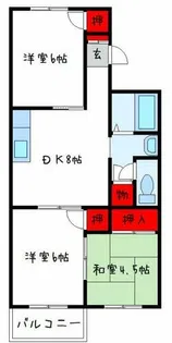 ガーデンハイツナカムラ【1階】の間取り
