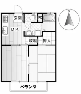メゾン宝佳【B-203号室】の間取り