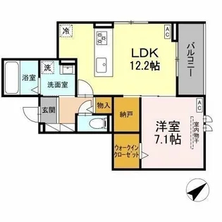 グレイスガーデン赤渋【201号室】の間取り