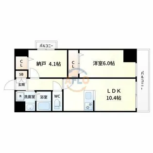 アーバンパーク新大阪【5階】の間取り