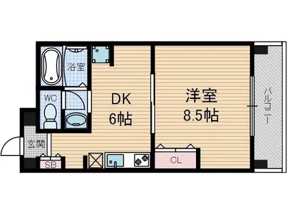 エステート茨木駅前【5階】の間取り