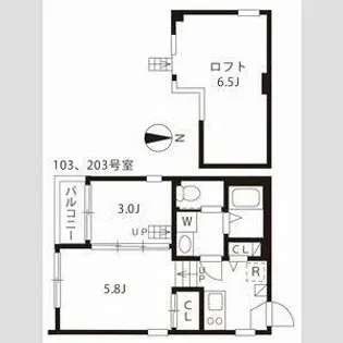 ハーモニーテラス草薙町【1階】の間取り