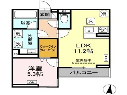 ルサンティエ白龍町【1階】の間取り
