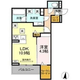 ルサンティエ白龍町【2階】の間取り