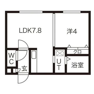 クレアメゾン環状通東【202号室】の間取り