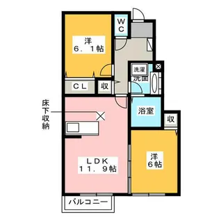 フルール【1階】の間取り