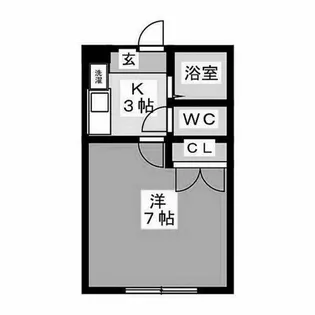 西岡崎フロイデ【110号室】の間取り