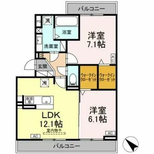 DーAVANCE上六名【2階】の間取り