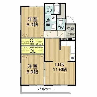 サンヒル上地【3階】の間取り