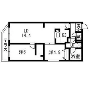 SORANO麻生(ソラノあさぶ)【1階】の間取り