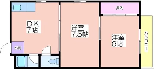 タカイレジデンス【201号室】の間取り