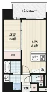 Luxe玉造南【1001号室】の間取り