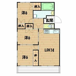 ドミールFUTABA【301号室】の間取り
