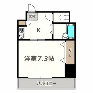 メロディーハイム美章園【607号室】の間取り