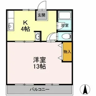 コーポすずきA【A302号室】の間取り