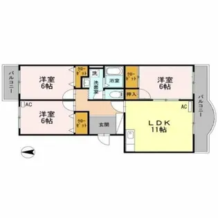 葵マンション【5-C号室】の間取り
