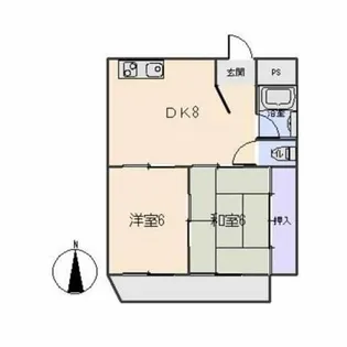 ハイツ柿田【102号室】の間取り