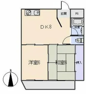 ハイツ柿田【202号室】の間取り