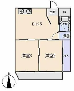 ハイツ柿田【203号室】の間取り