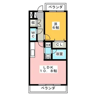レージュ川原通【1階】の間取り