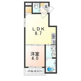 GRANDIR岸里【3階】の間取り