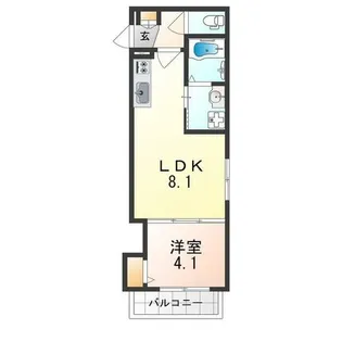 GRANDIR岸里【3階】の間取り