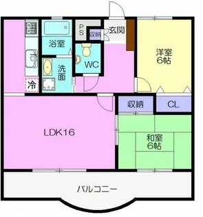 ラフィーネ六名【2階】の間取り