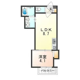 GRANDIR岸里【2階】の間取り