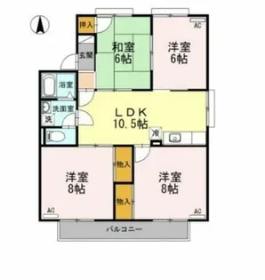 セジュール錦【2階】の間取り