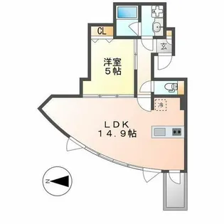 WESTIN上前津(ウェスティン)【4階】の間取り