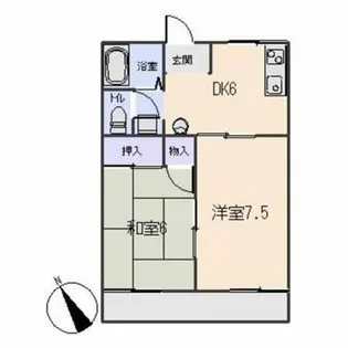 2DKの間取り画像