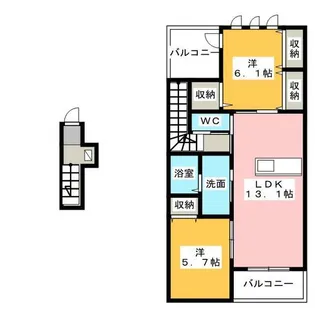 グランドゥールⅠ【2階】の間取り