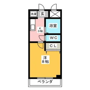 ドルフ亀島Ⅱ【2階】の間取り