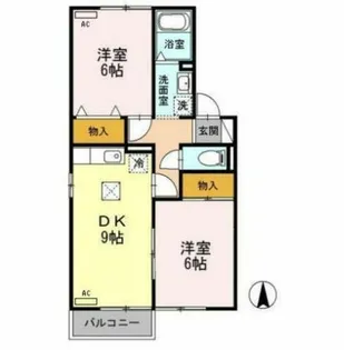 パークサイド大門【102号室】の間取り