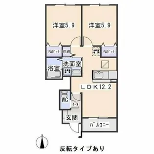 グリーンシティ竜美G【1階】の間取り