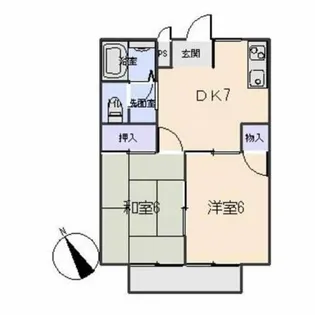 コーポ西浦Ⅱ【2階】の間取り