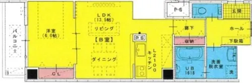 SUNNY SIDE生玉(サニーサイド イクタマ)【6階】の間取り