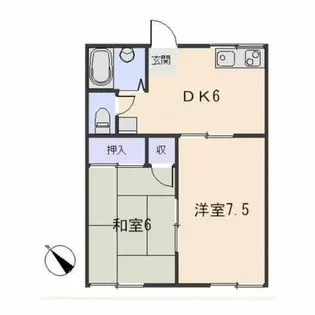 第二本多ハイツ【2階】の間取り
