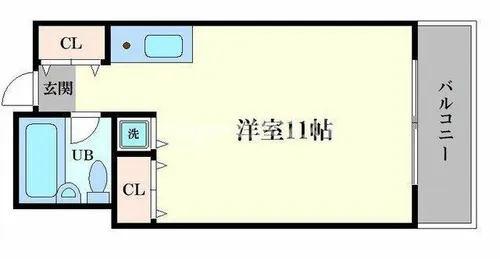 ガーデン弁天町【806号室】の間取り