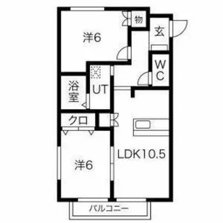 サニーコートOOKAWARA B【1階】の間取り
