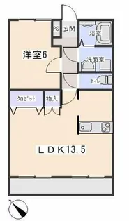サニーコートOOKAWARA B【202号室】の間取り