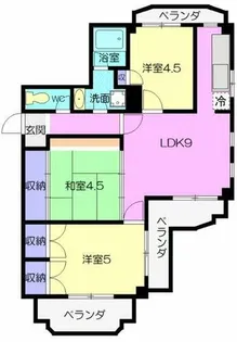 イーストガーデンポプラ館【405号室】の間取り