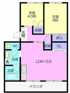 CASAアペルタⅠ【3階】の間取り