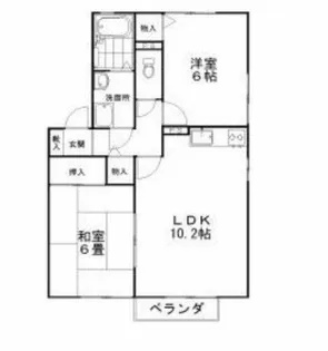 セジュール若松Ⅱ【2階】の間取り
