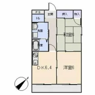 グランデージSUMI【201号室】の間取り