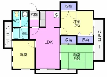 コメルスⅢ【602号室】の間取り