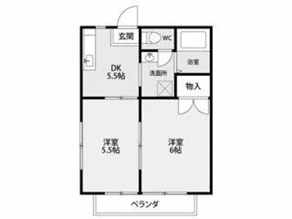 メゾン坂左右【1-B号室】の間取り