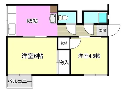 谷川ハイツ【201号室】の間取り