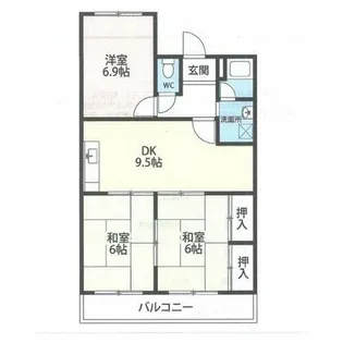 第1原田ビル【202号室】の間取り